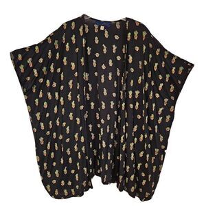 Cactus Print Bohemian Kimono sz M oversized